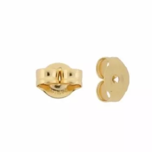 🌙 Solid 14K Yellow Gold Minimalist Moon Studs - Picture 3 of 3